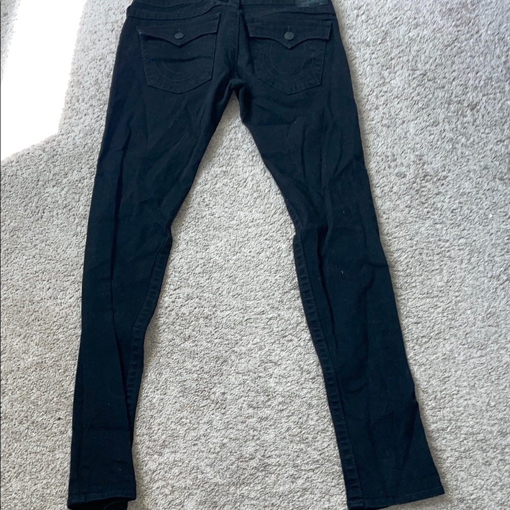 True Religion Black Distressed Skinny Jeans - Picture 5 of 5